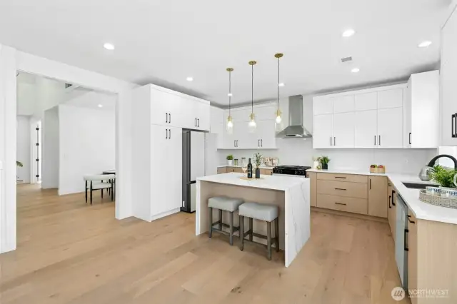 Custom two-tone cabinets