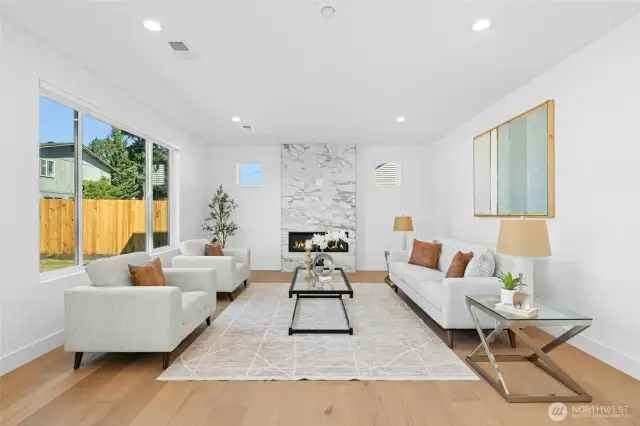 Family Room with lots of natural light