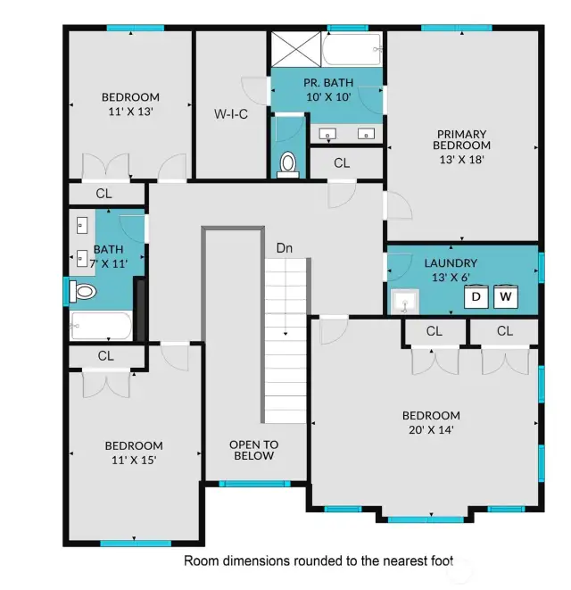 Upper Level Floor Plan