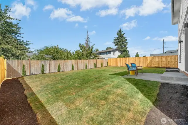 Over-sized Large Landscaped Backyard