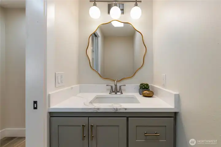 1/2 bath upstairs