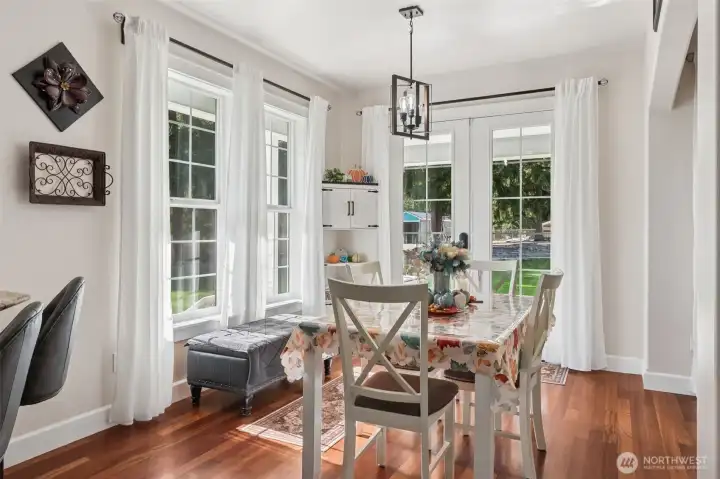 French doors lead to 2 covered patios to enjoy!
