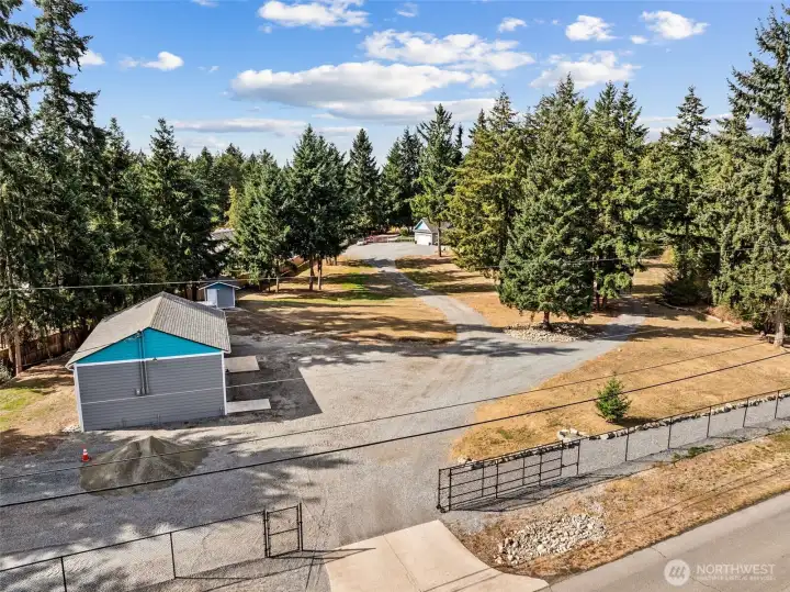 Gated entry , new gravel, hydro seeding