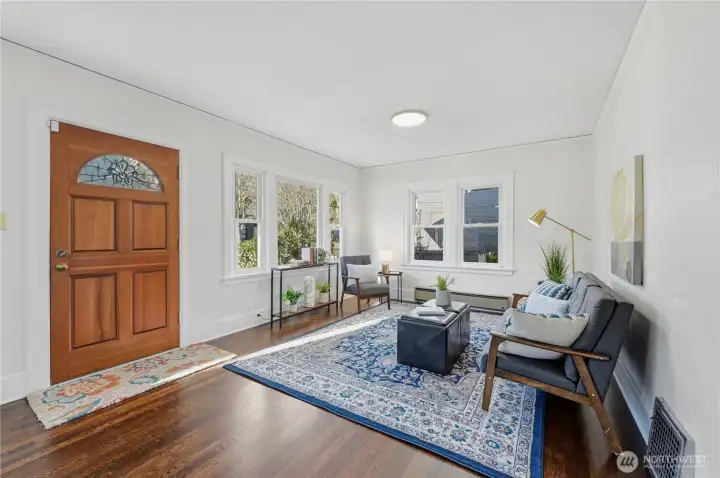 Notice the Newly Refinished Hardwood Floors