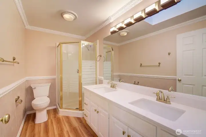 3/4 bath in Primary Suite