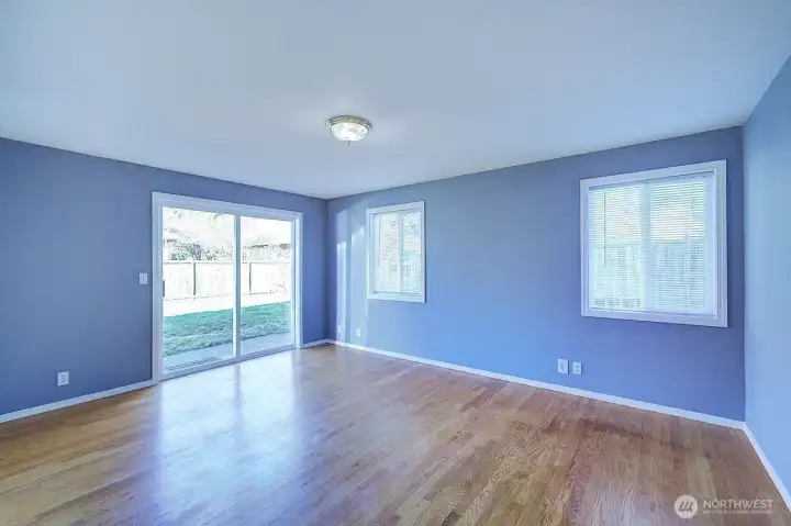 Lower level bedroom #6 with sliders to backyard.