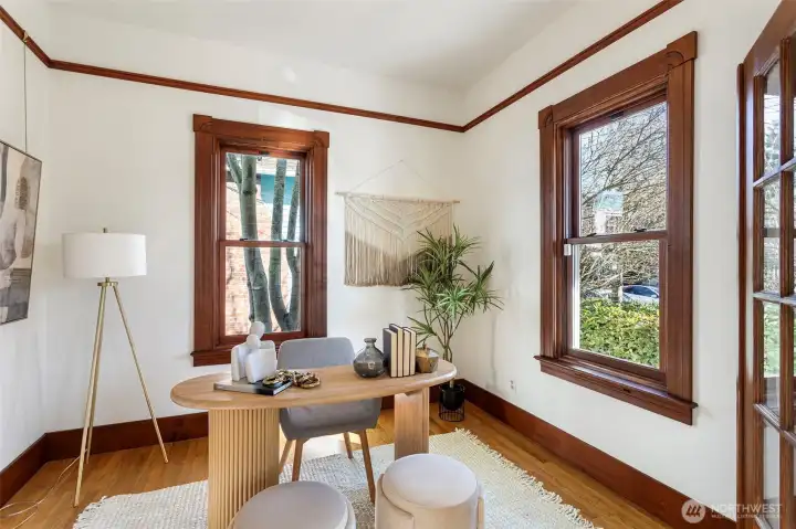 Just off the living room is a bedroom which could also be used as an office or media room.  Lots of flexibility in the floorplan.