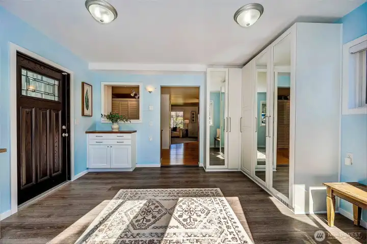 The addition of this expansive entryway immediately creates a welcoming space with tons of storage.