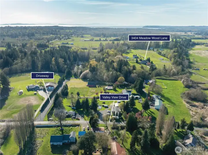 Tucked back off of a lightly traveled road on a well maintained driveway. Minutes to I-5 and Birch Bay.