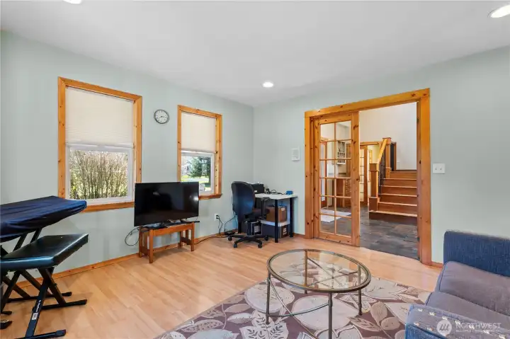 From front office to main entry.