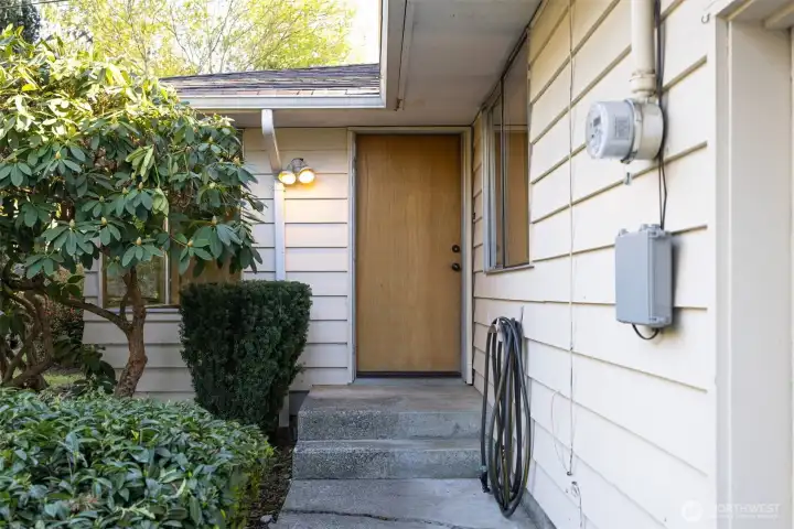 The entry is inviting and so is the interior!