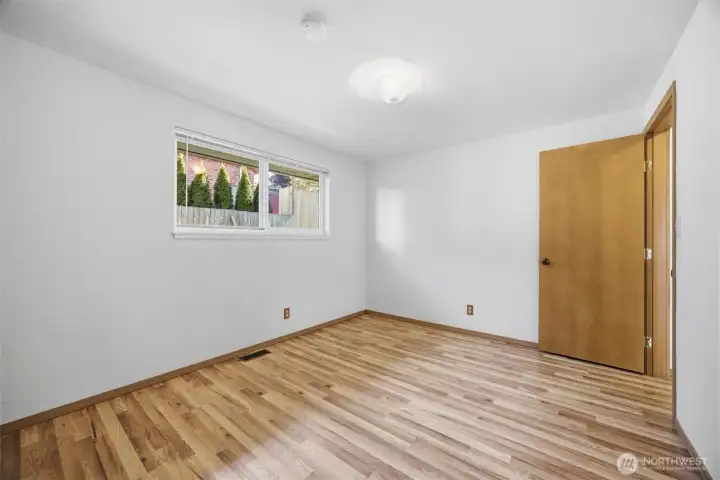 The second bedroom is quite large.