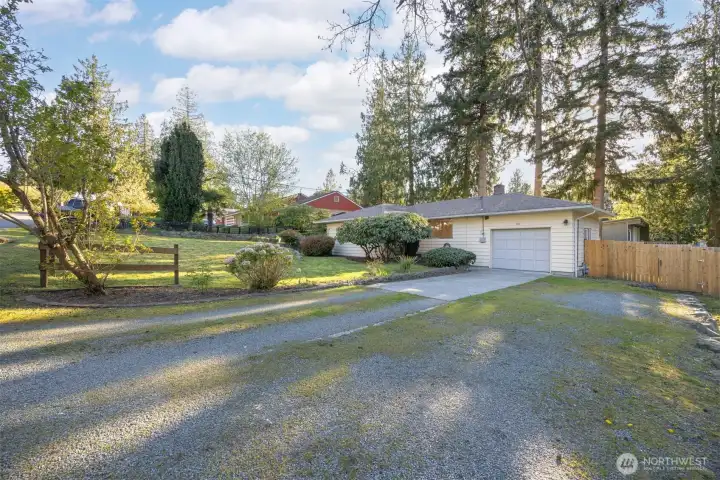 There is a lot of off-street parking for this residence...and even room for an RV or boat!