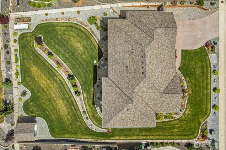 Back yard is designed for in-ground pool, with conduit running from attic to crawl space in preparation for pool wiring.