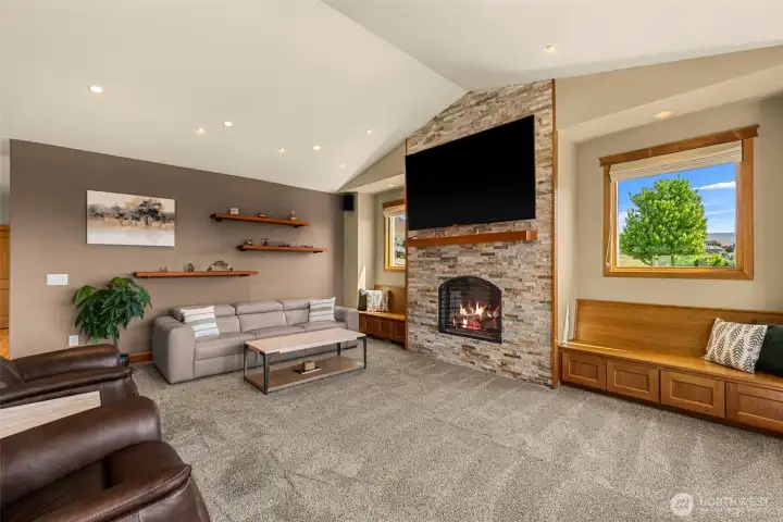 Built in seating with storage.