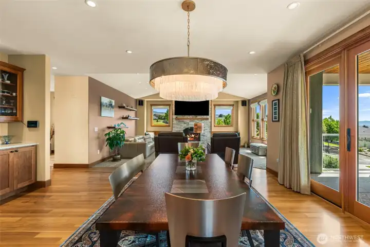 creating an inviting setting for both intimate evenings and larger gatherings.