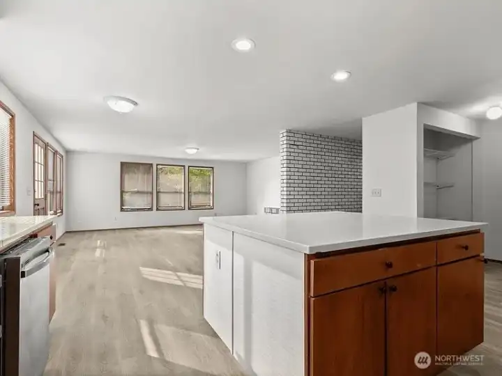 Kitchen open to family room