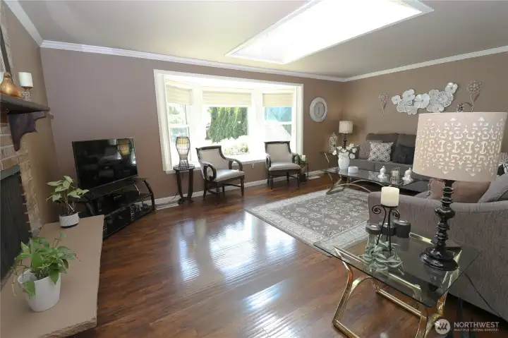 Light-filled front living room welcomes you home Light-filled front living room welcomes you home