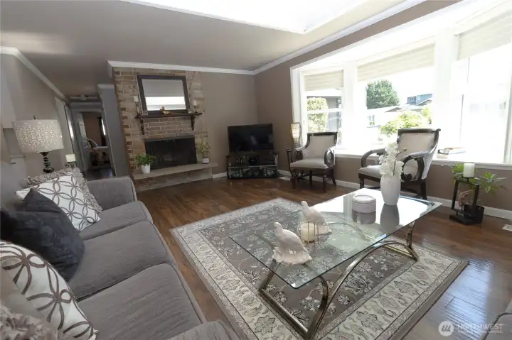 A large picture window and huge skylight bring in tons of natural light A large picture window and huge skylight bring in tons of natural light