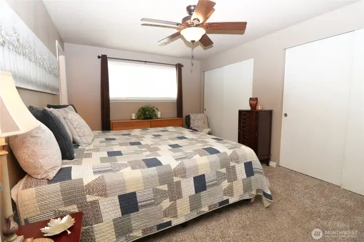 The primary bedroom has two closets The primary bedroom has two closets