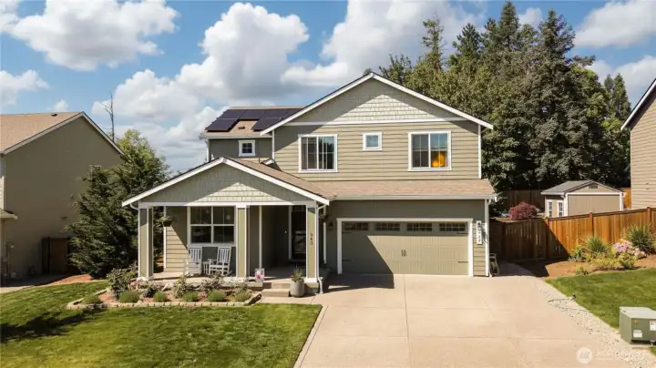 2 car garage with room for a few cars in the driveway and also has street parking also