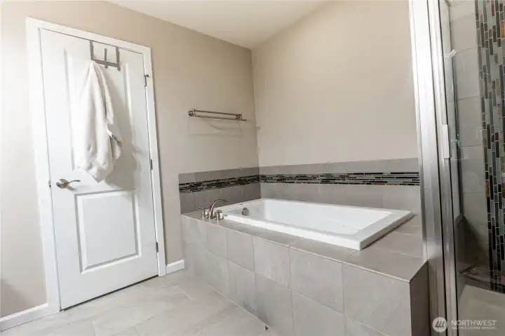 Master bathroom soaking tub