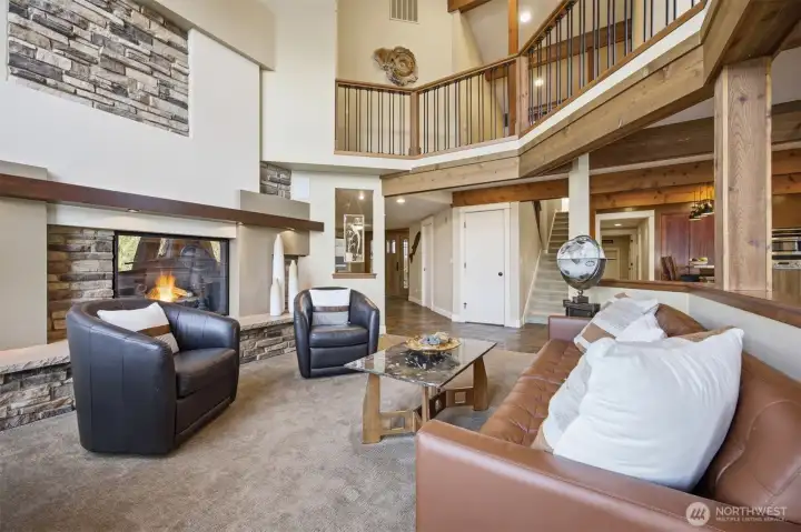 Step into the living room.