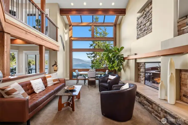 Living room is oriented to maximize view enjoyment.