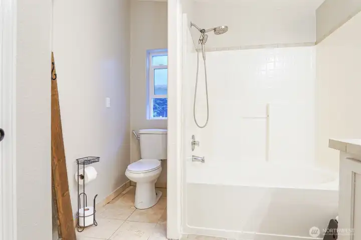 Primary bathroom off bedroom. Primary bathroom off bedroom.