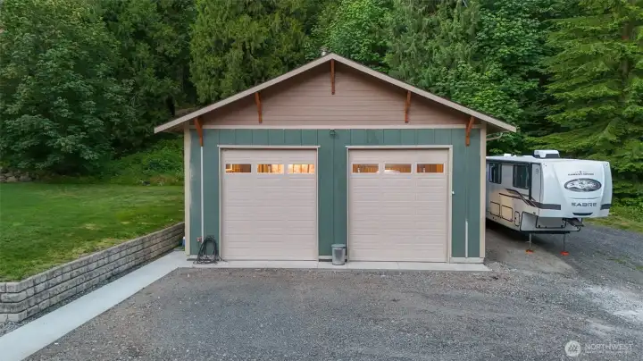Detached shop provides excellent storage, workspace, or room for projects and equipment. Detached shop provides excellent storage, workspace, or room for projects and equipment.