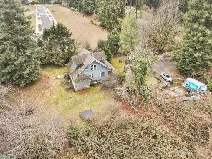 Close-up view... You can see Yelm Hwy at the top of the photo.