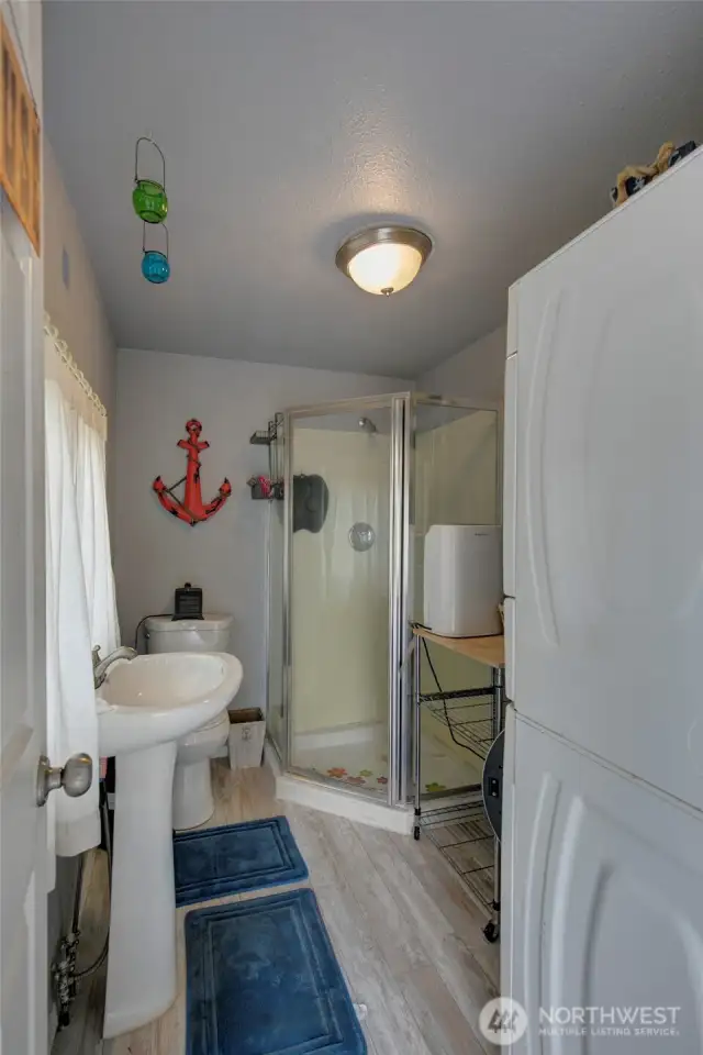 3/4 bath and utility room (down stairs)