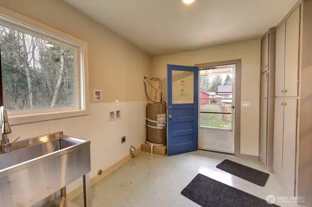 Utility room and back door