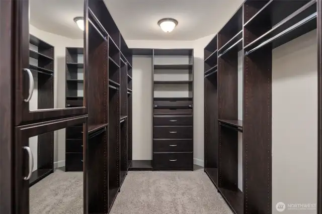 Custom closet with lots of storage!