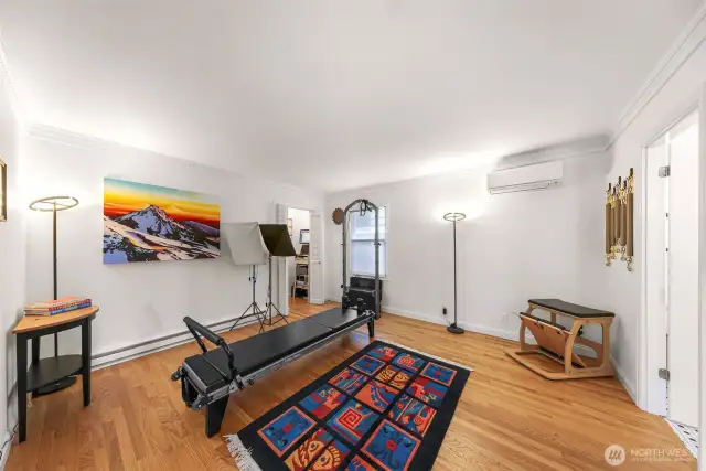Primary bedroom with bathroom currently used as Pilates Studio. Versatile space!
