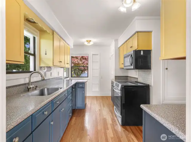New appliances including induction stove.