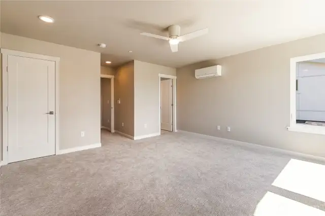 Primary with walk-in closet and ensuite