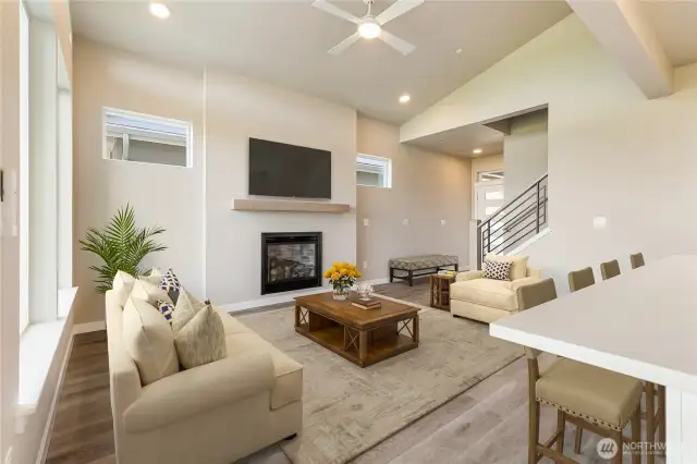 VIRTUALLY STAGED living area