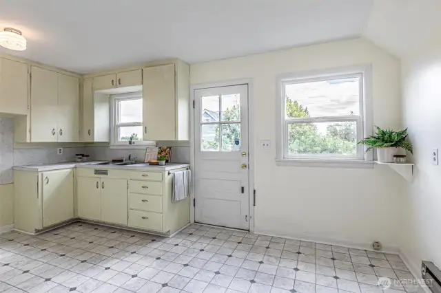 Upstairs Kitchen and Entry