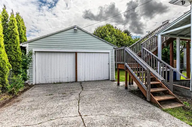 Two car garage