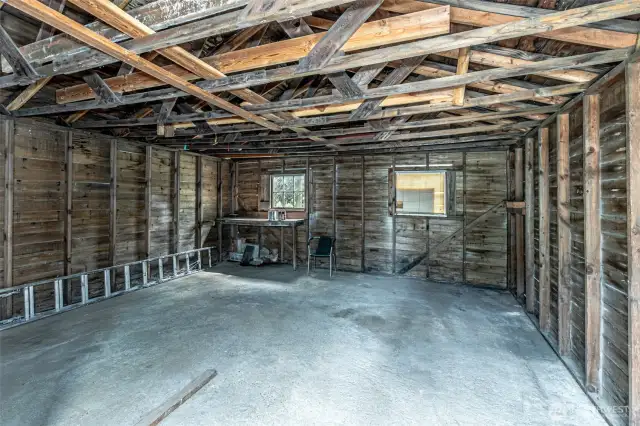 Spacious two car Garage