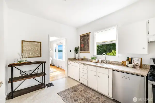 The overall footprint of the kitchen is spacious allowing for future improvements should you choose.