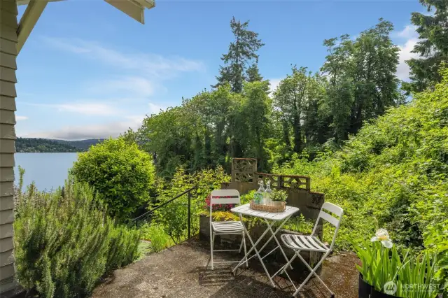 The southern edge of the patio offers an amazing outlook and place to pause.