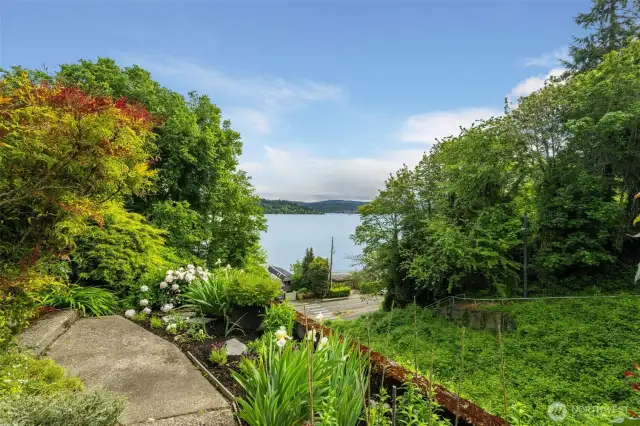 As you step out of the basement door into the side yard, you are greeted by lake and mtn views. The sun and moon rises are stellar.