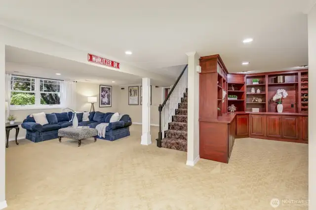 Big rec room downstairs.