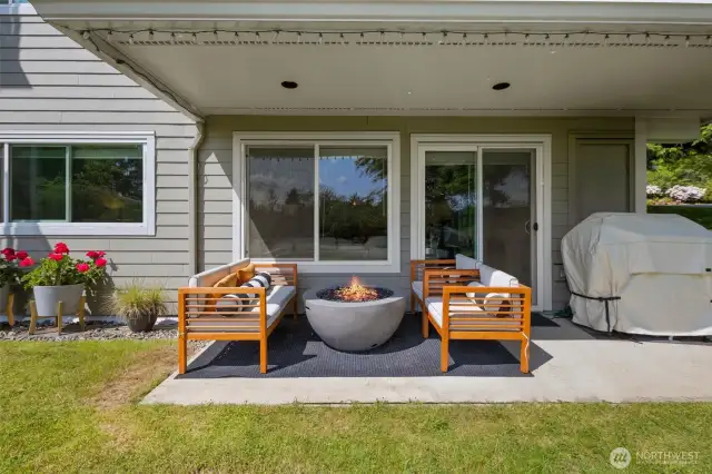 Patio is Ideal for BBQing or a game of Croquet