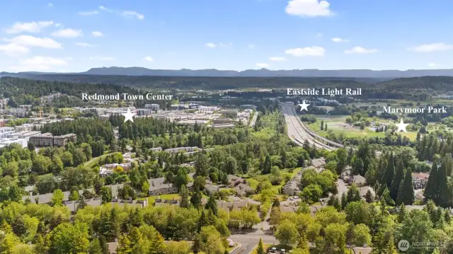Near Redmond Town Center, Eastside Light Rail and Marymoor Park