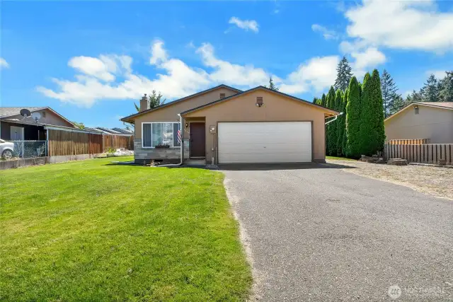 Flat driveway, easy access.