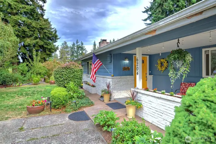 Covered entry and front porch