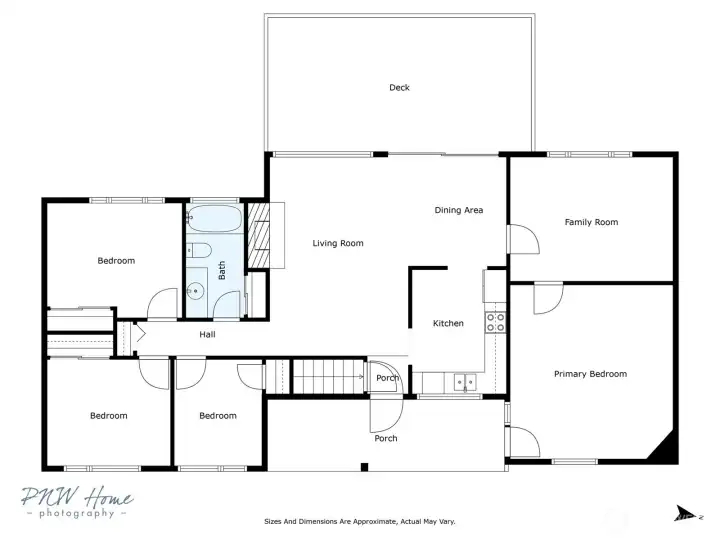 Main level floor plan